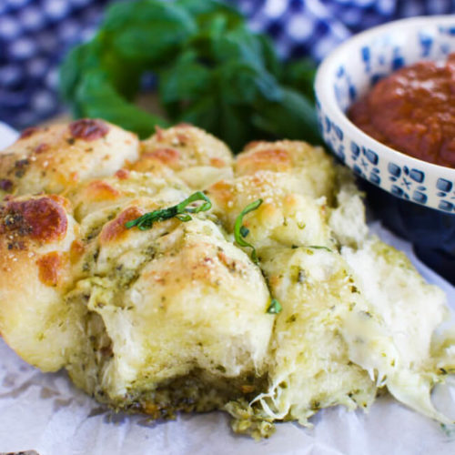 Pesto Monkey Bread with Cheese Pitchfork Foodie Farms