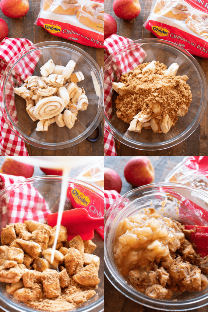 Apple Pie Monkey Bread - Ooey gooey apple cinnamon pull apart bread!