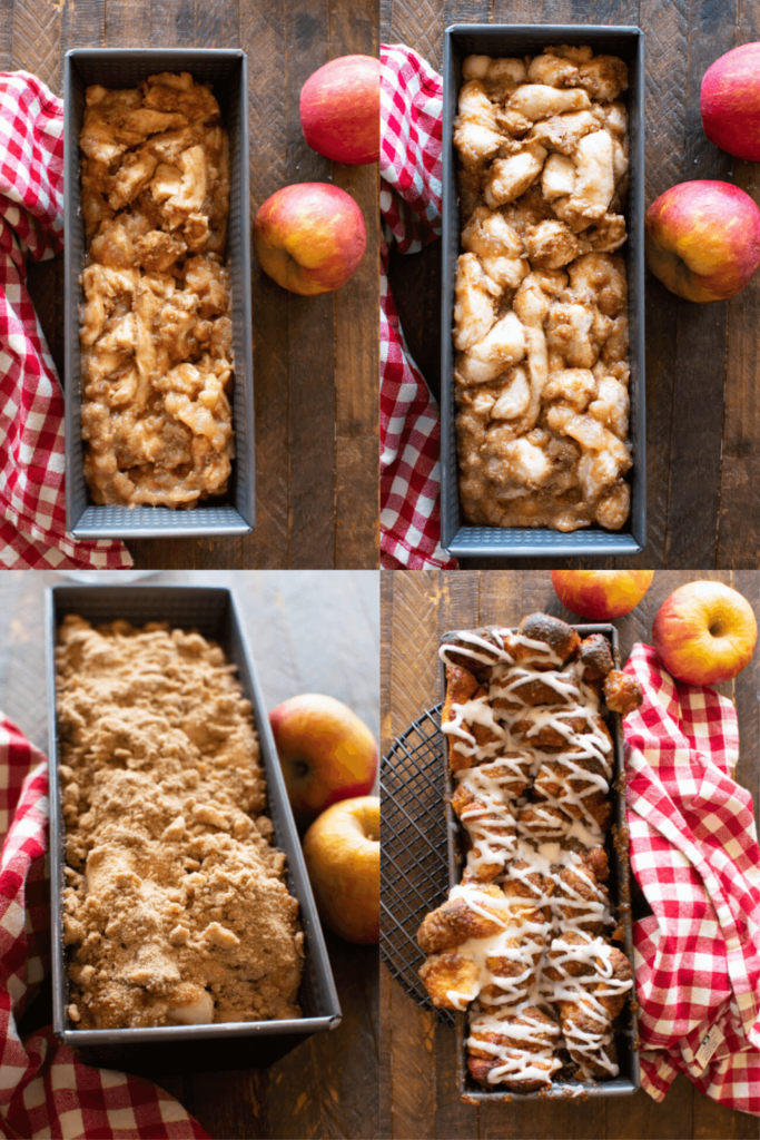 Apple Pie Monkey Bread - Ooey gooey apple cinnamon pull apart bread!