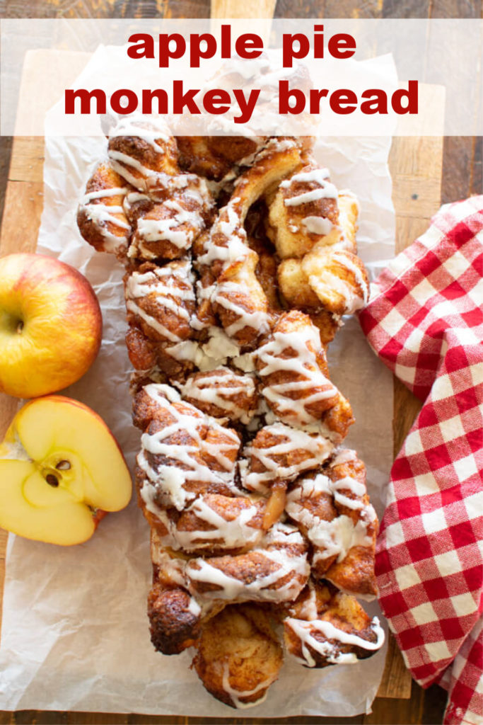 a loaf of apple pull apart bread