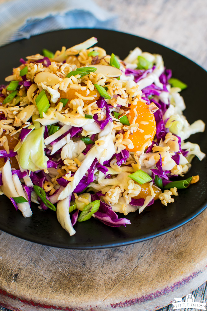 Chinese Coleslaw with onions and oranges