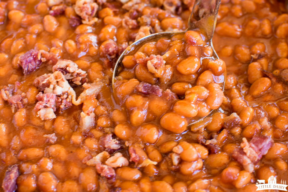 Smoked Baked Beans with bacon