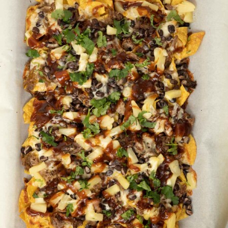 Pulled Nachos with barbecue sauce