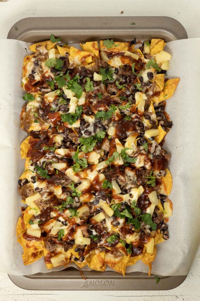 Pulled Nachos with barbecue sauce