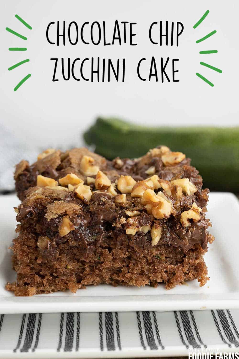 Zucchini Cake with Chocolate Chips Pitchfork Foodie Farms
