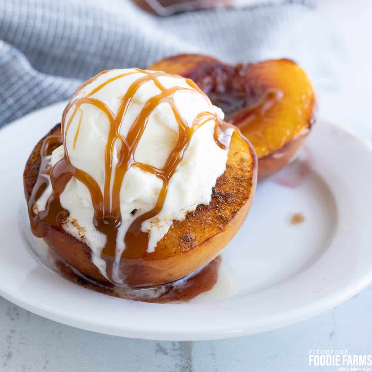 Baked Peaches (With Ice Cream or Goat Cheese)