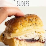 An image of a turkey slider and text graphic.