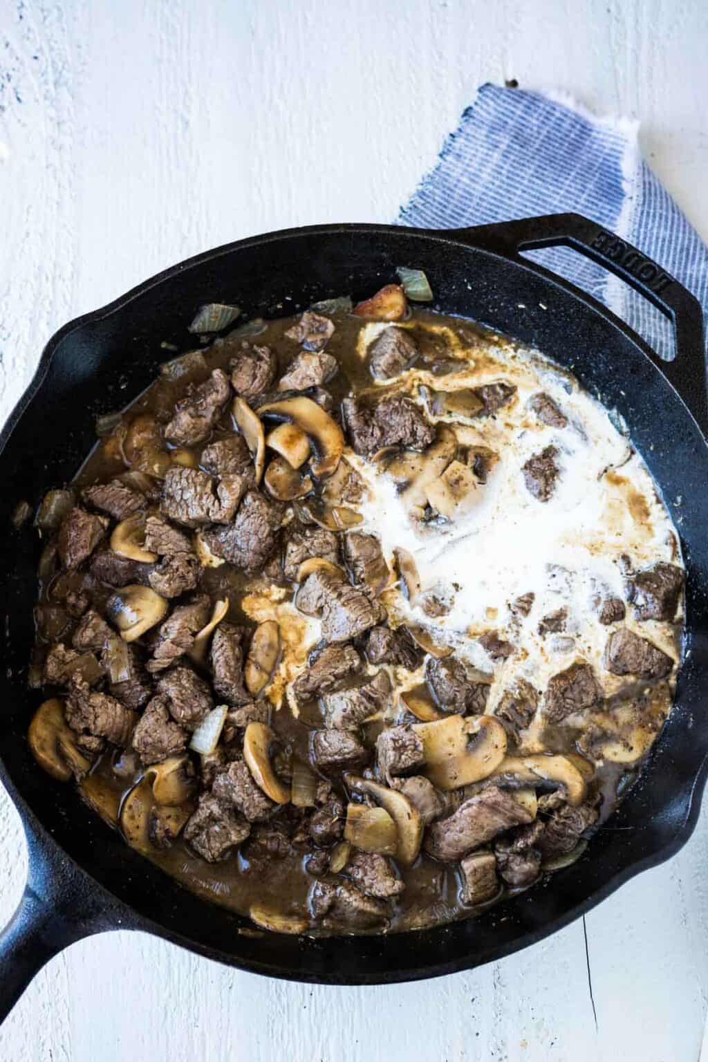 Beef Tenderloin Tips in Mushroom Gravy Pitchfork Foodie Farms