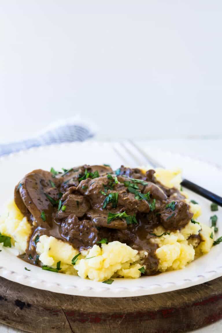 Beef Tenderloin Tips in Mushroom Gravy Pitchfork Foodie Farms