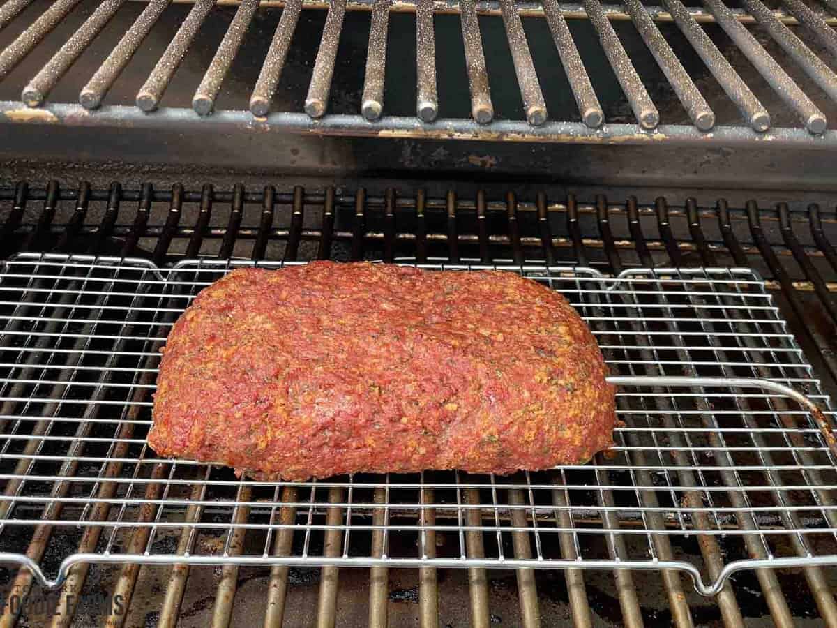 Meatloaf on an electric pellet smoker.