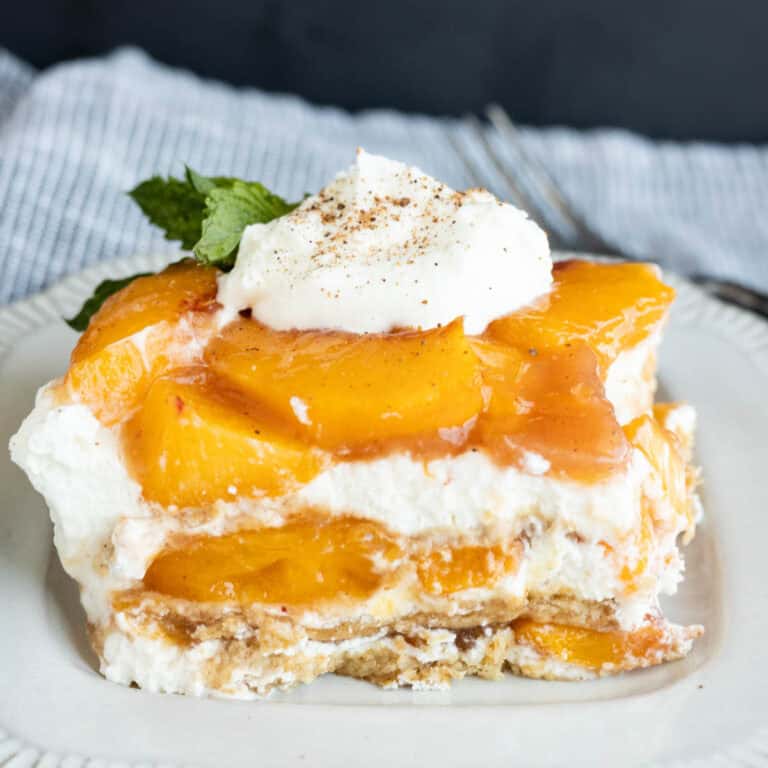 Icebox Cake with Peach Pie Filling - Pitchfork Foodie Farms